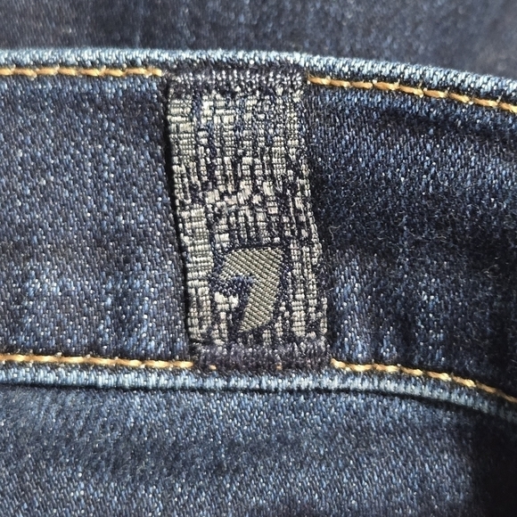 7 For All Mankind Womens Gwenevere Skinny Mid Rise Dark Wash Denim Jeans Size 29 - Picture 9 of 13